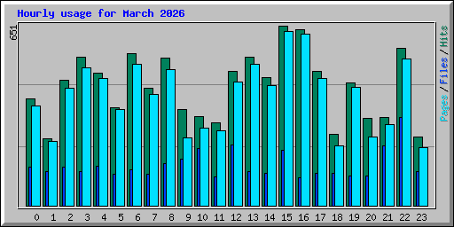 Hourly usage for March 2026