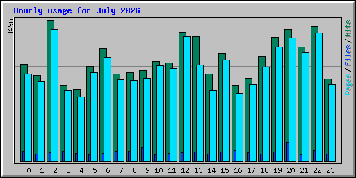 Hourly usage for July 2026
