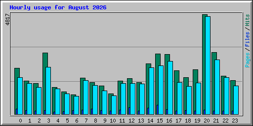Hourly usage for August 2026