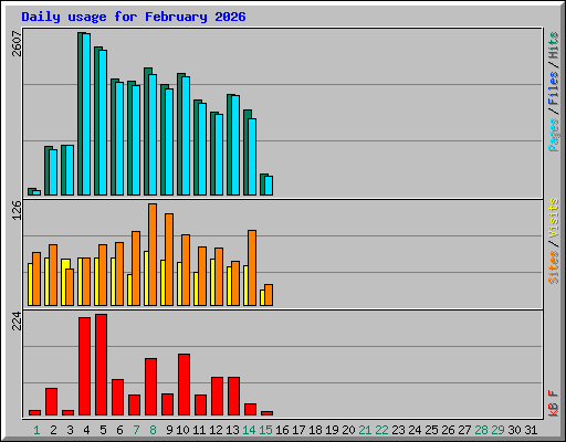 Daily usage for February 2026