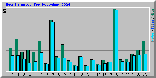 Hourly usage for November 2024