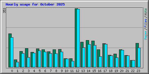 Hourly usage for October 2025