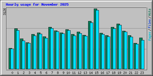 Hourly usage for November 2025