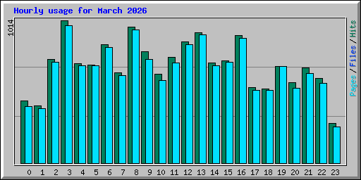 Hourly usage for March 2026