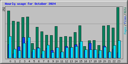 Hourly usage for October 2024