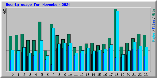 Hourly usage for November 2024