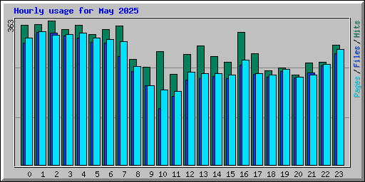 Hourly usage for May 2025