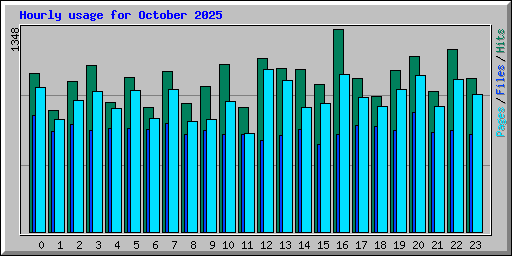 Hourly usage for October 2025