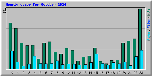 Hourly usage for October 2024