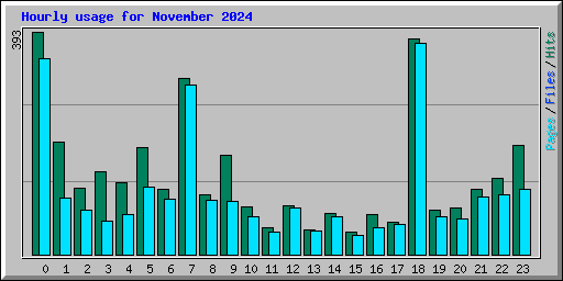 Hourly usage for November 2024