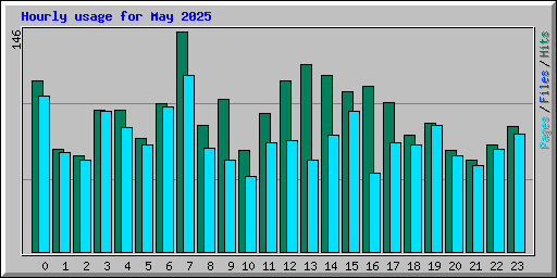 Hourly usage for May 2025