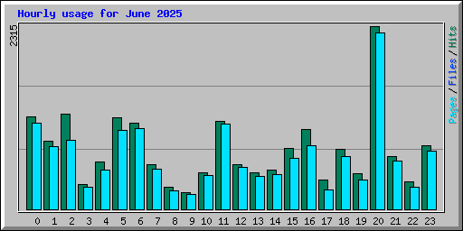 Hourly usage for June 2025